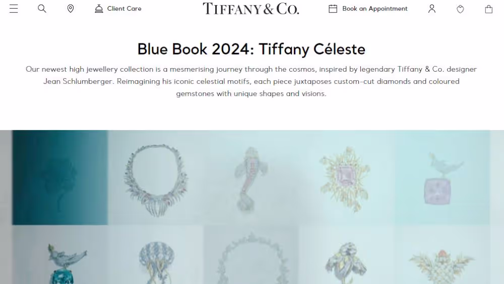 Tiffany Blue Book 2024 collection page