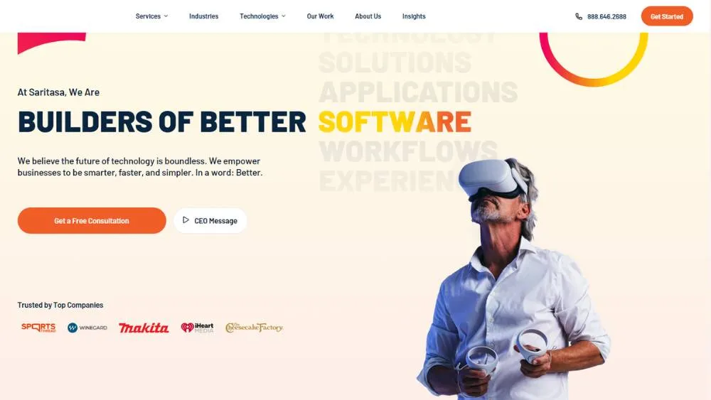 Archived Saritasa homepage