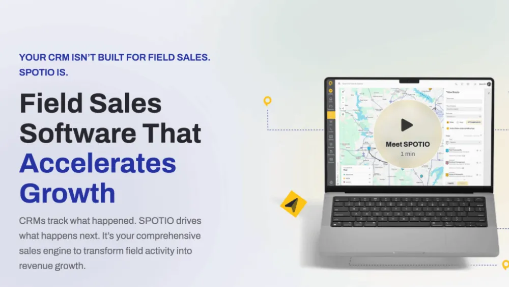 Archived SPOTIO field sales software page