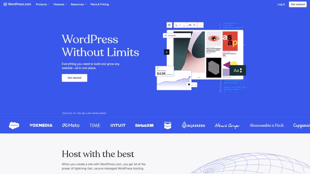 Archived WordPress website introducing the publishing platform