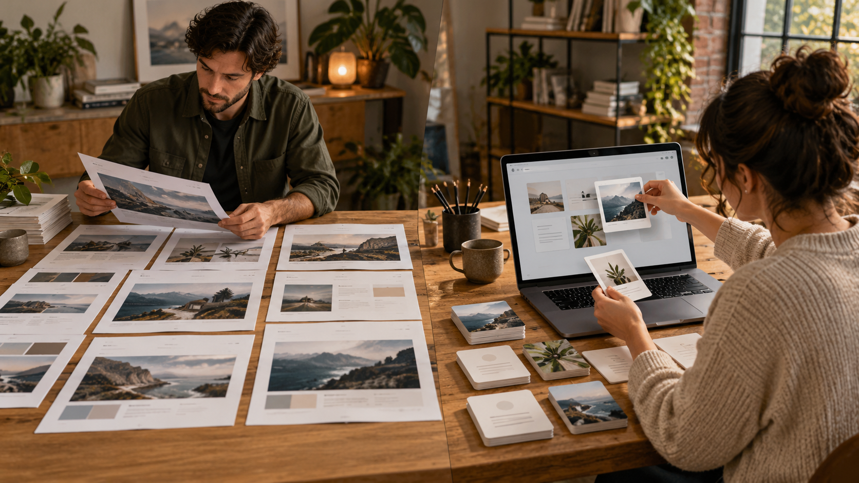 Comparison of prepared pages and an editable publishing workflow