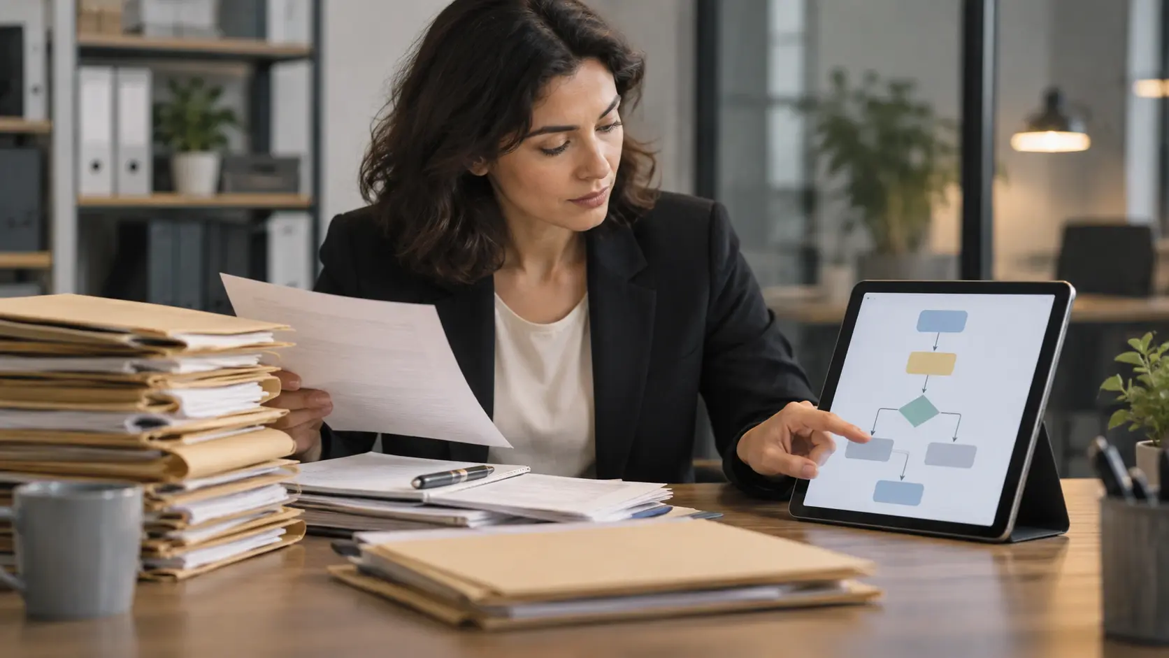Operations manager moving a paper process into a digital workflow