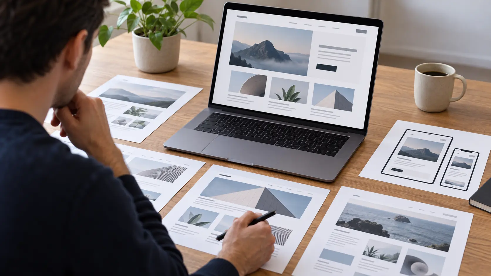 Reviewer comparing website build and handover criteria