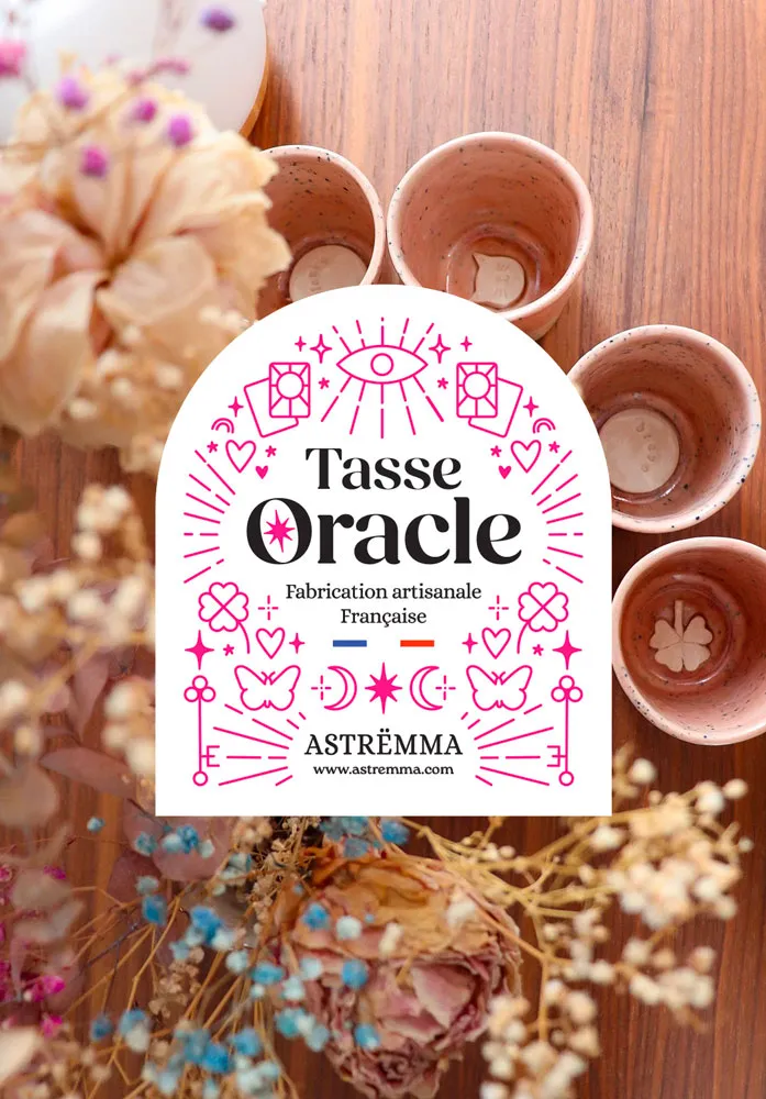 Création graphique des étiquettes des tasses oracle de la boutique en ligne Astrëmma.