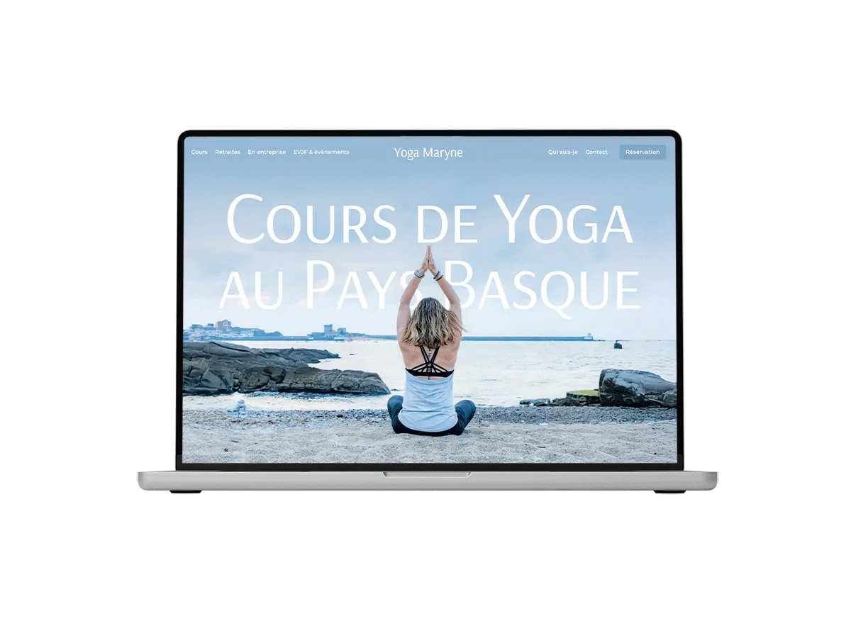 Webdesign de site web au Pays Basque : Yoga Maryne