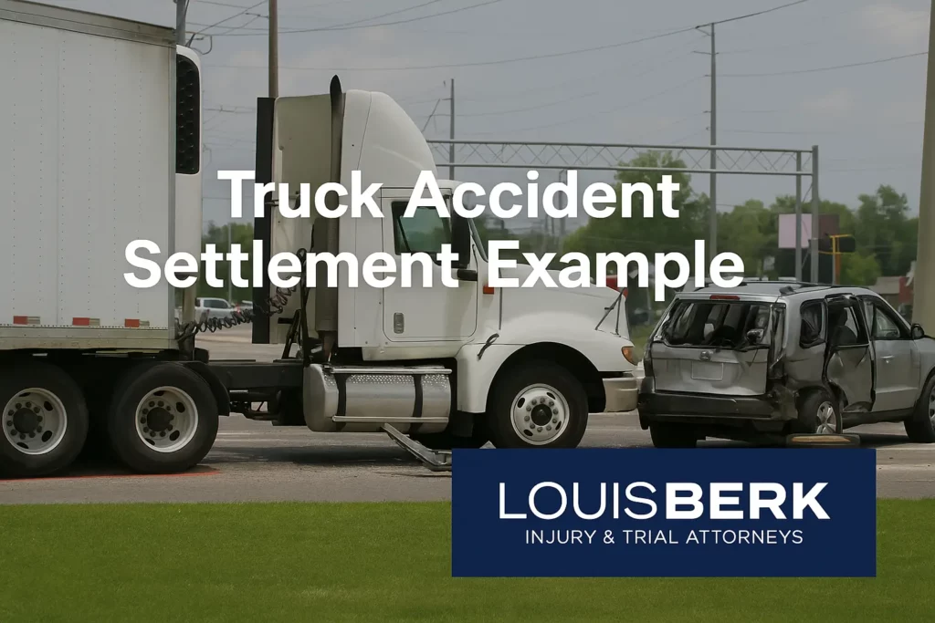 truck acccident settlement example
