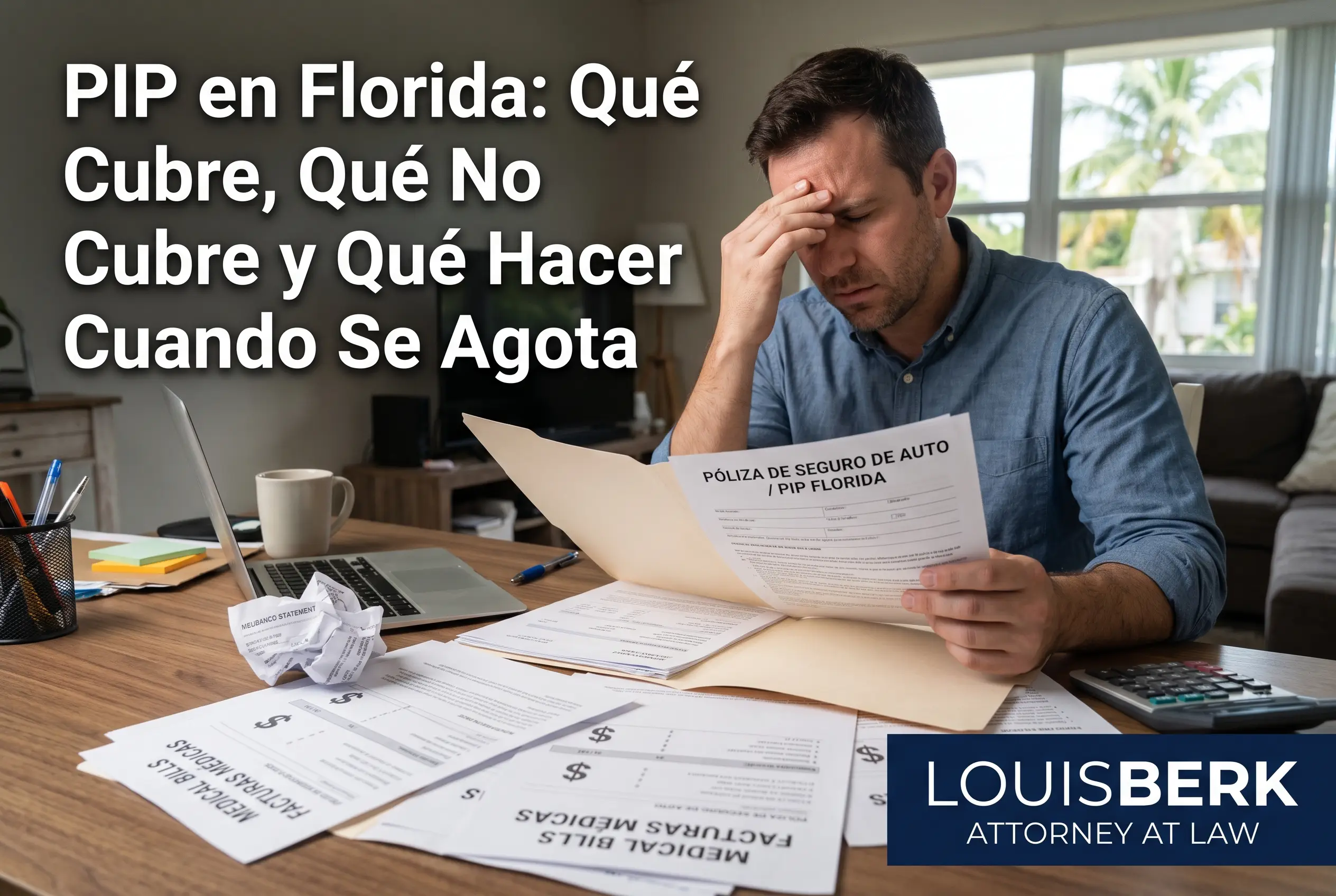 PIP en Florida: Qué Cubre, Qué No Cubre y Qué Hacer Cuando Se Agota