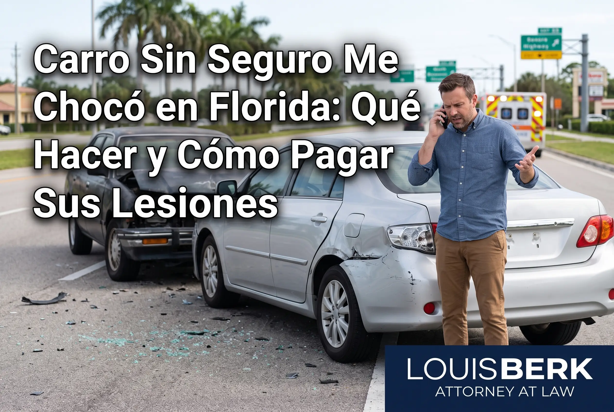 Carro Sin Seguro Me Chocó en Florida: Qué Hacer y Cómo Pagar Sus Lesiones