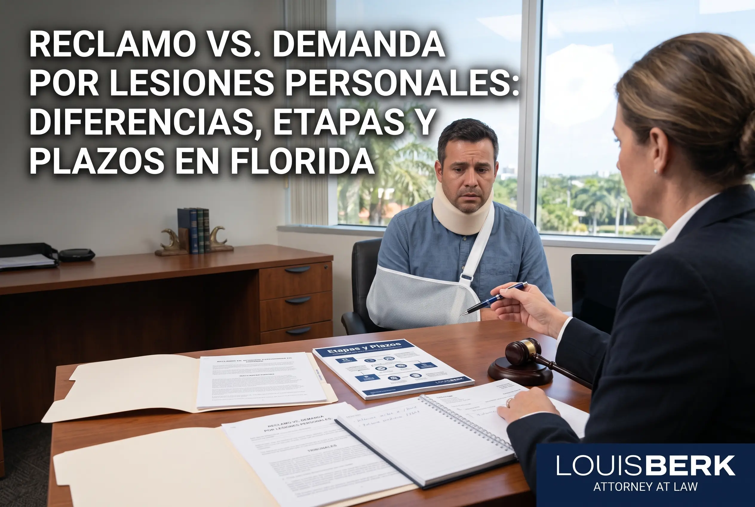 Reclamo vs. Demanda por Lesiones Personales: Diferencias, Etapas y Plazos en Florida