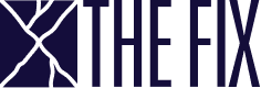 Logo noir de The Fix avec un design stylisé à gauche et le texte "THE FIX" en majuscules.
