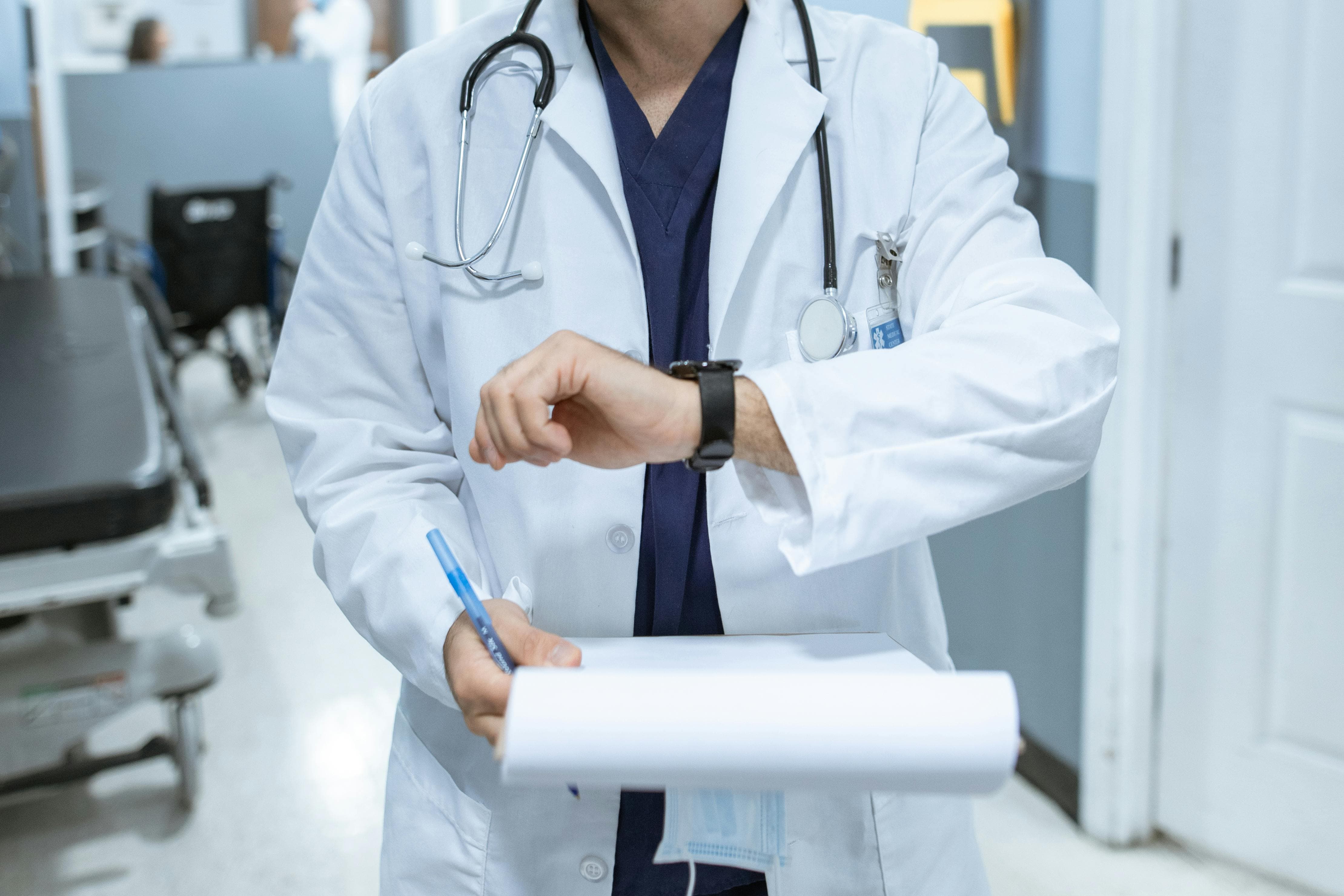 Illustration showing factors affecting medical record review time and solutions like automation, expert review, and streamlined processes.
