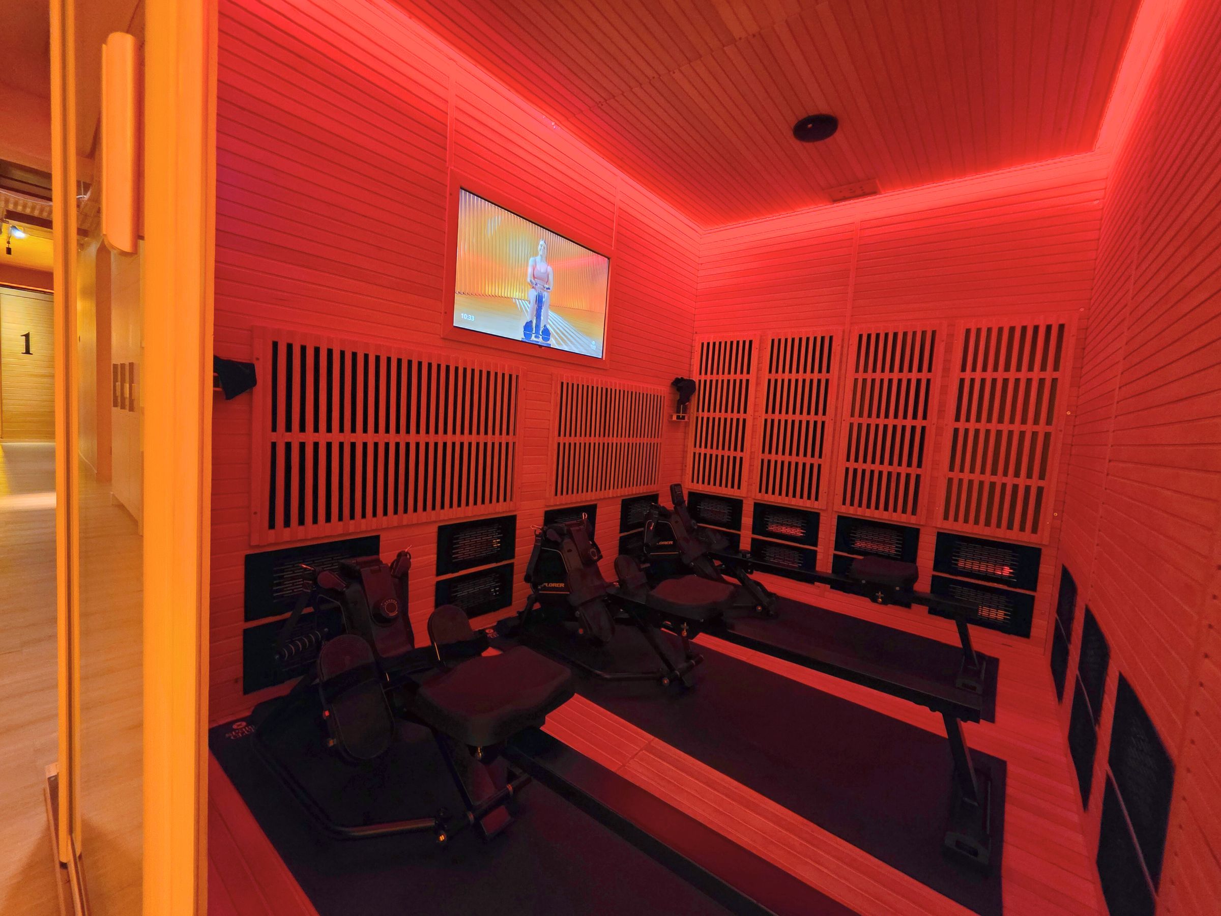 Cabine infrarouge Spark Club, rameurs et écran HD