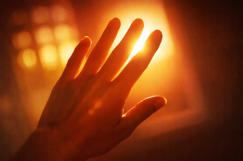 Lumière infrarouge sur la peau