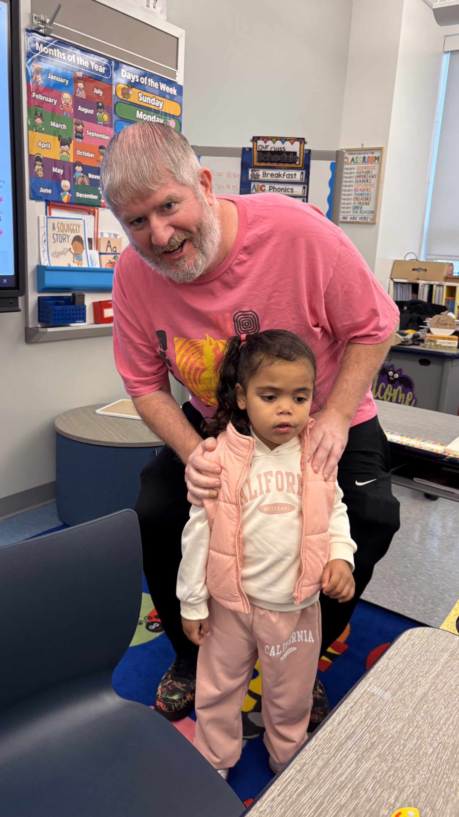 A man & kid photo with smiling 