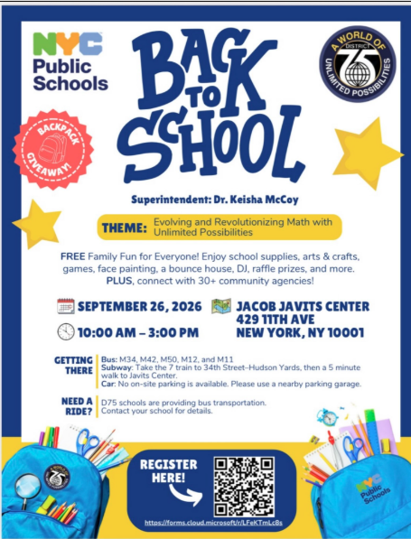 NYC Public Schools Back to School event flyer