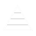 White pyramid with four horizontal layers on a black background.