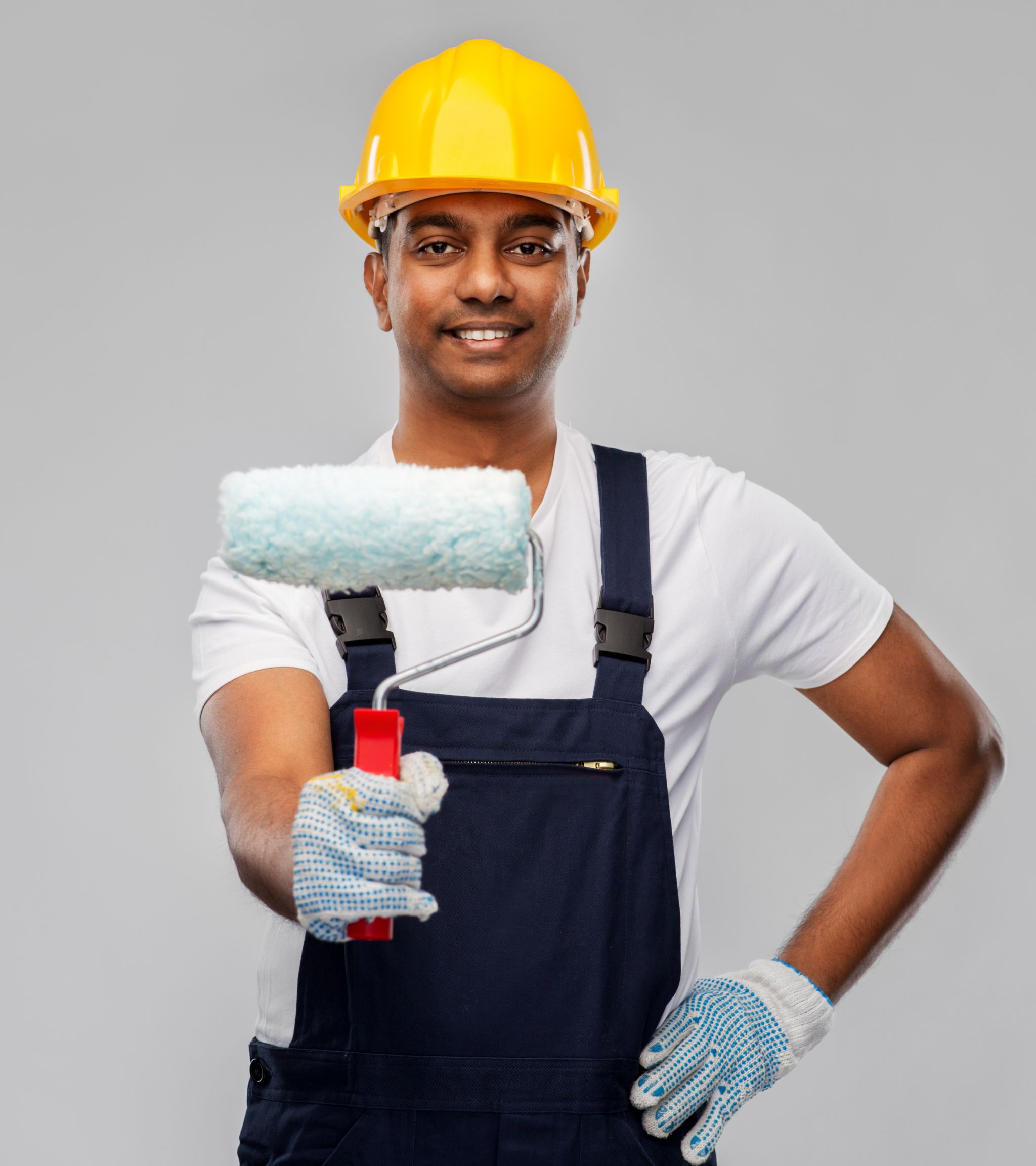 a man with a paint roller