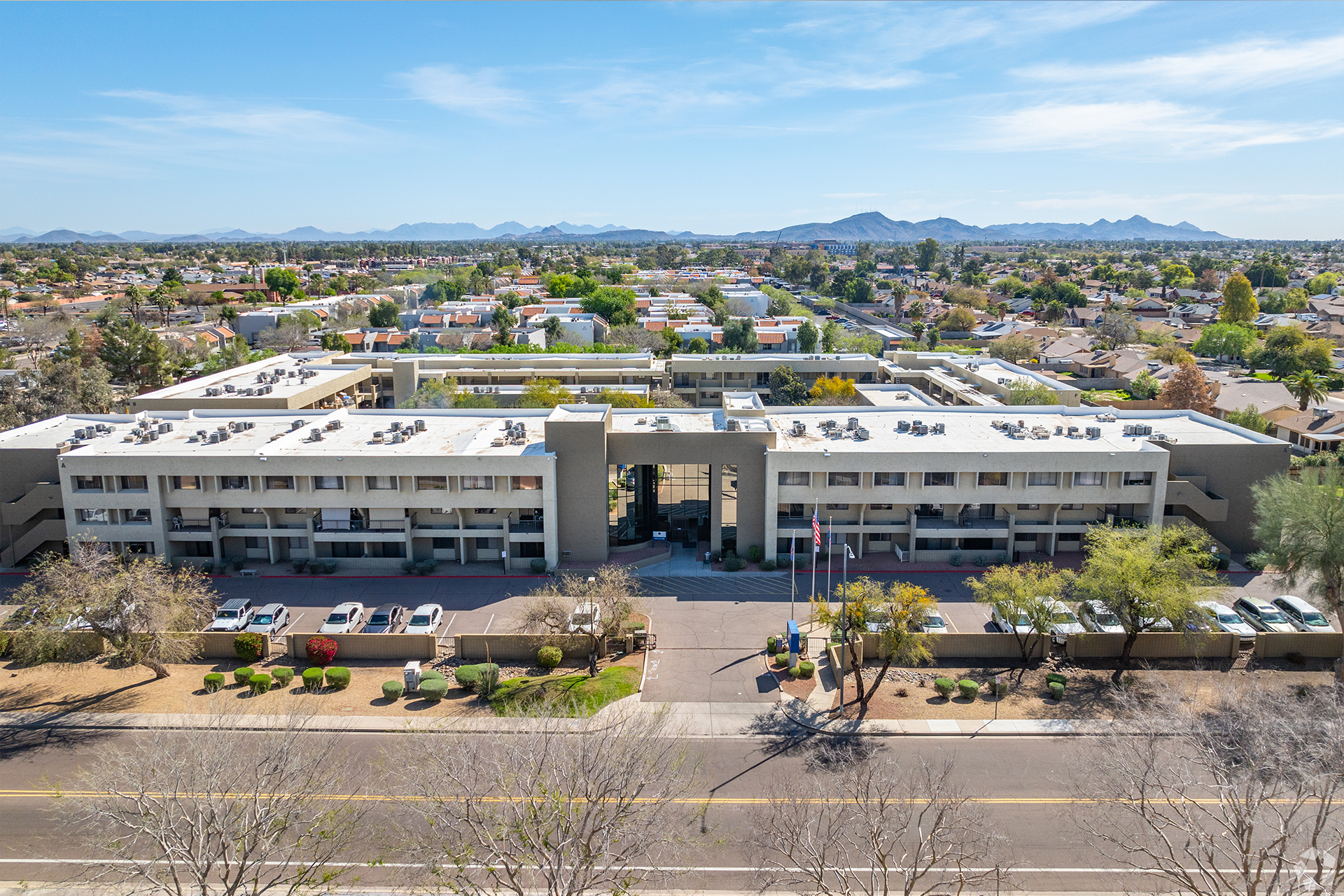 Aerial view of the senior apartment community — view 1 at LifeStream at Glendale.