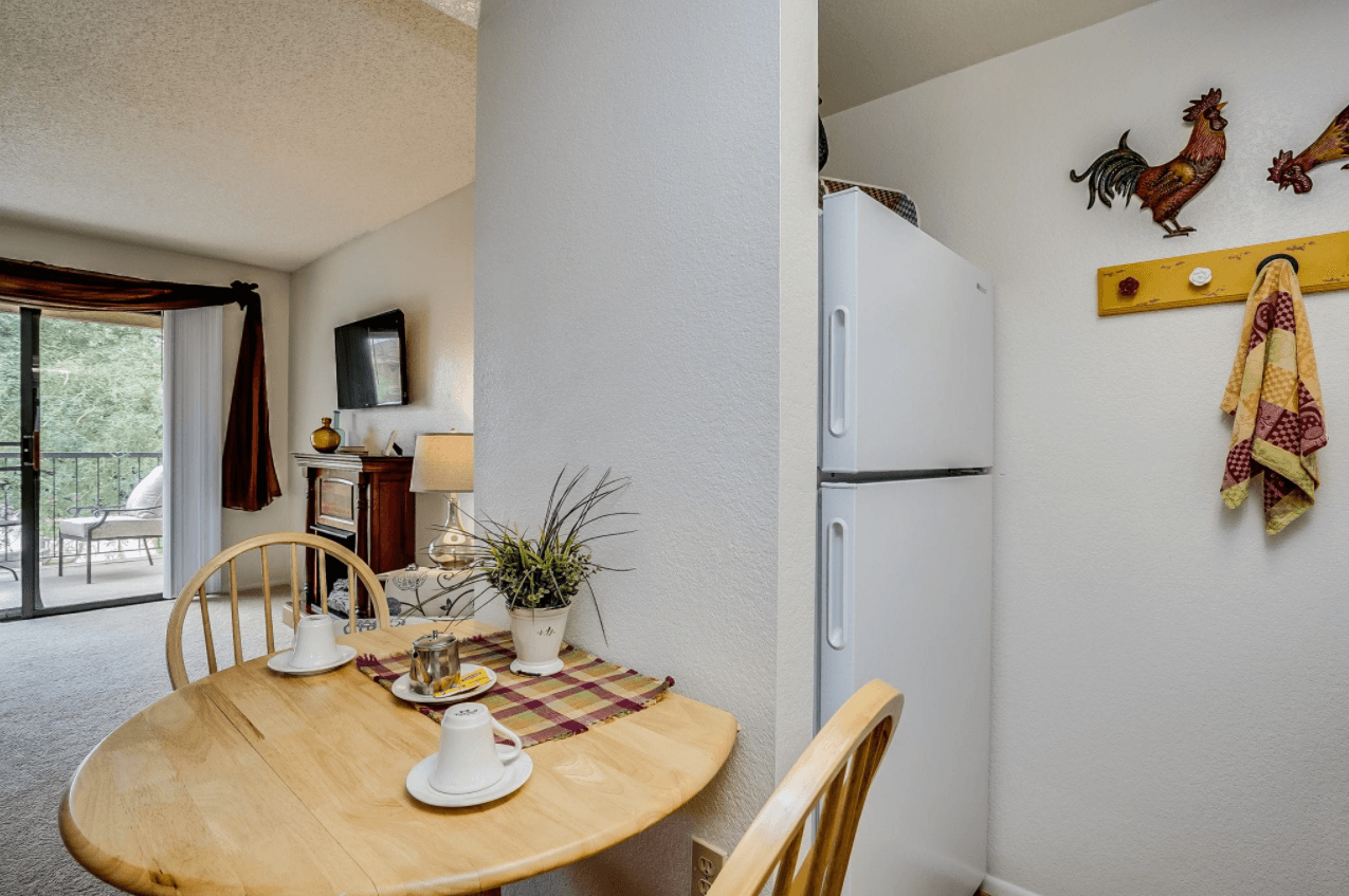 Apartment kitchenette and small dining area — view 4 at LifeStream at Glendale.