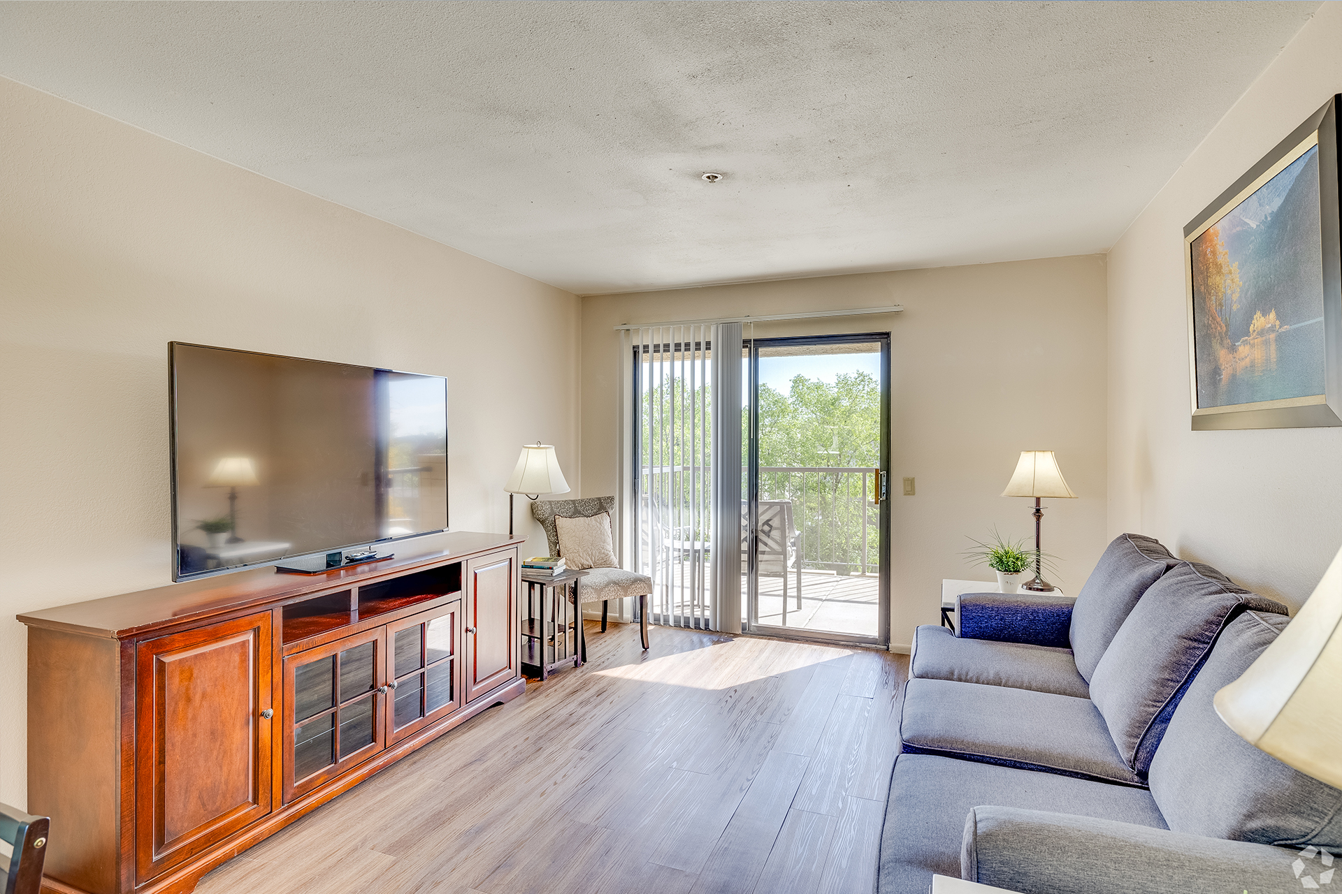 Furnished apartment living room — view 2 at LifeStream at Glendale.