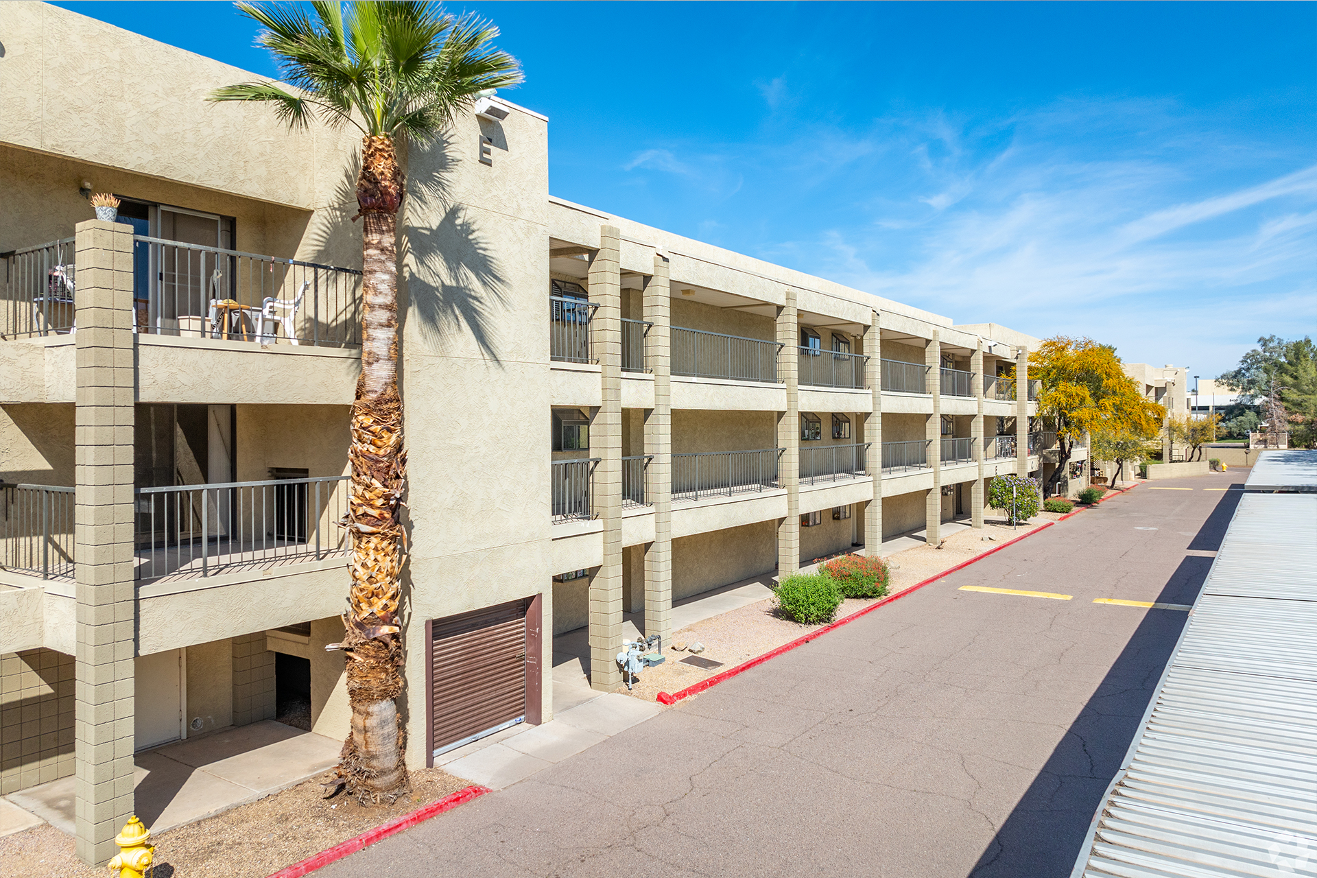 Multi-story apartment exterior and access walkways — view 1 at LifeStream at Glendale.