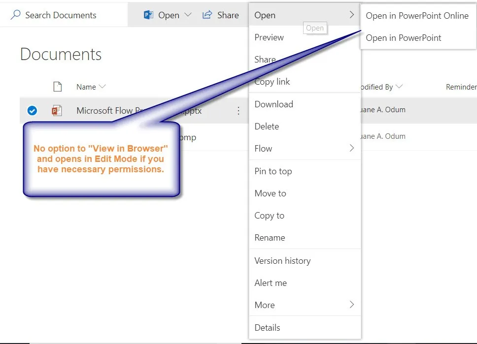 Modern Open In Options, Picture