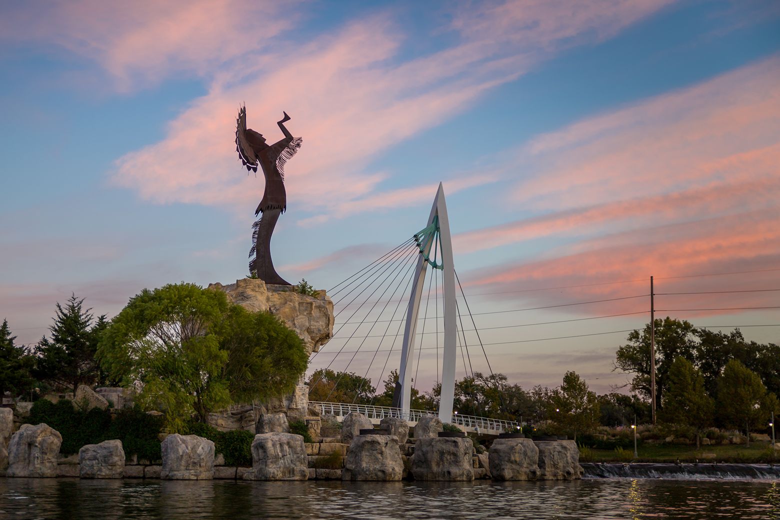 Keeper of the Plains at Sunrise 