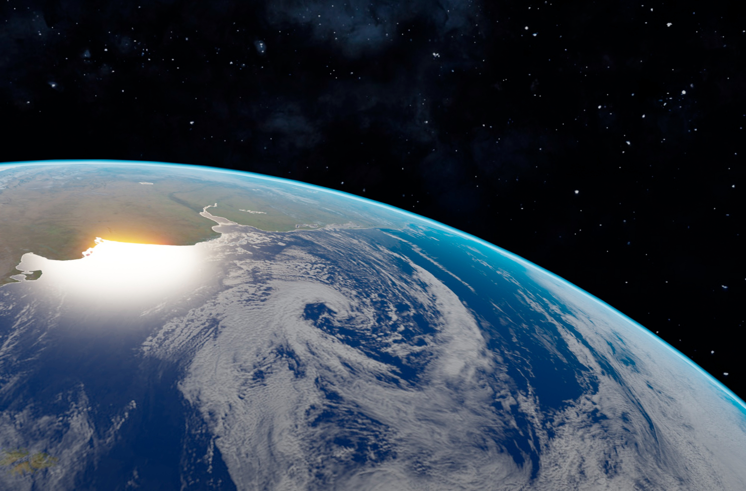 Bilde av jordkloden fra verdensrommet.