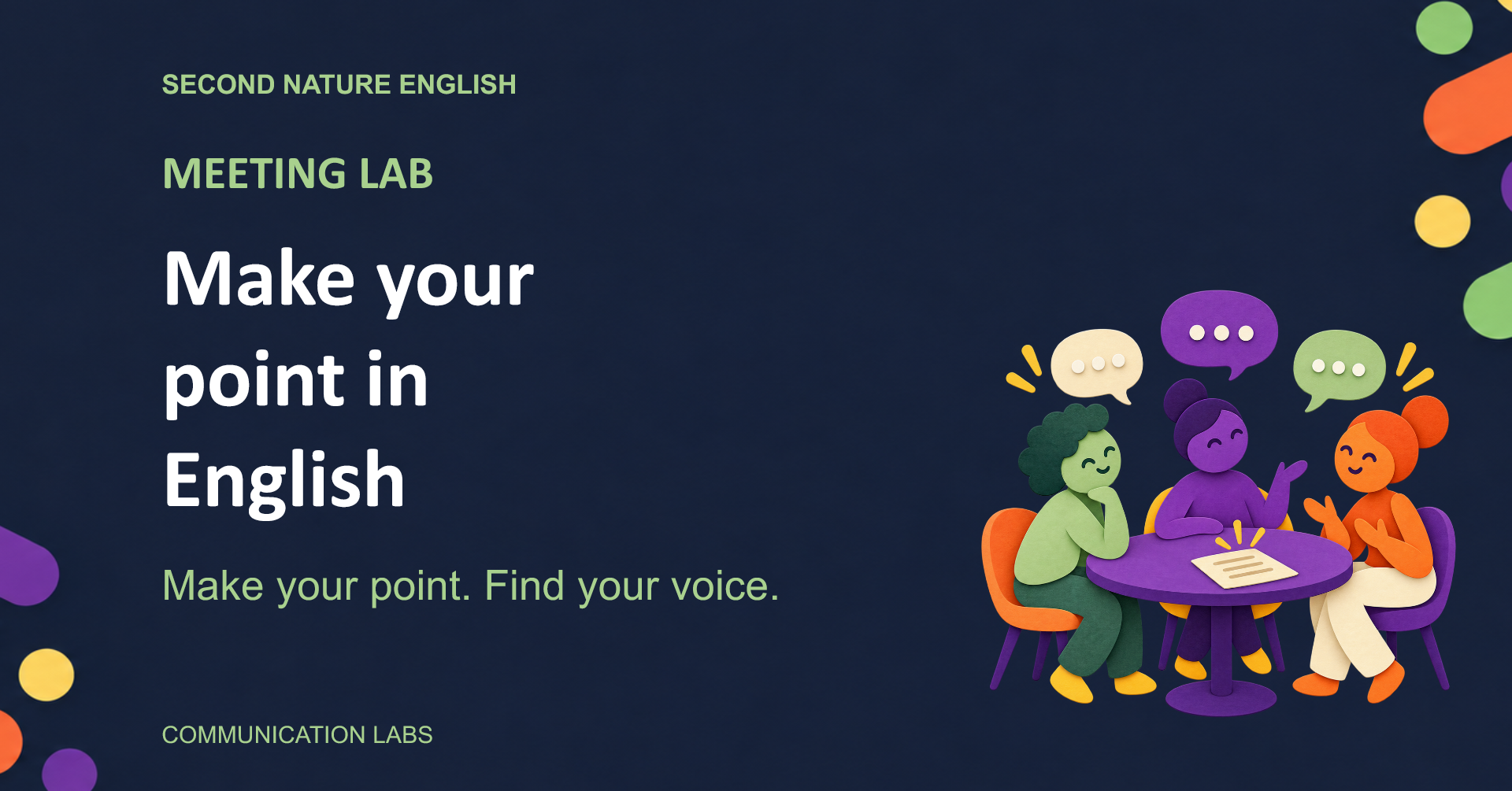 Meeting Lab: practise shared decisions and workplace communication