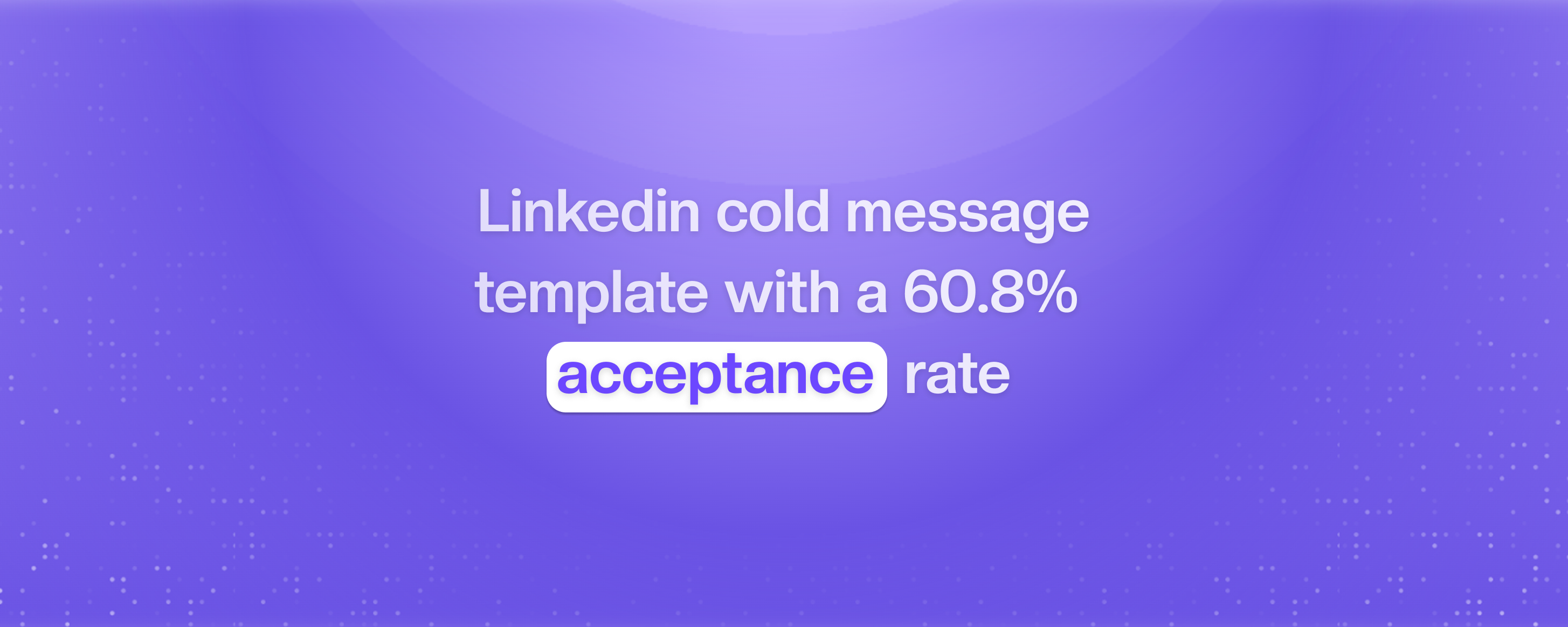 LinkedIn cold message template for B2B outreach