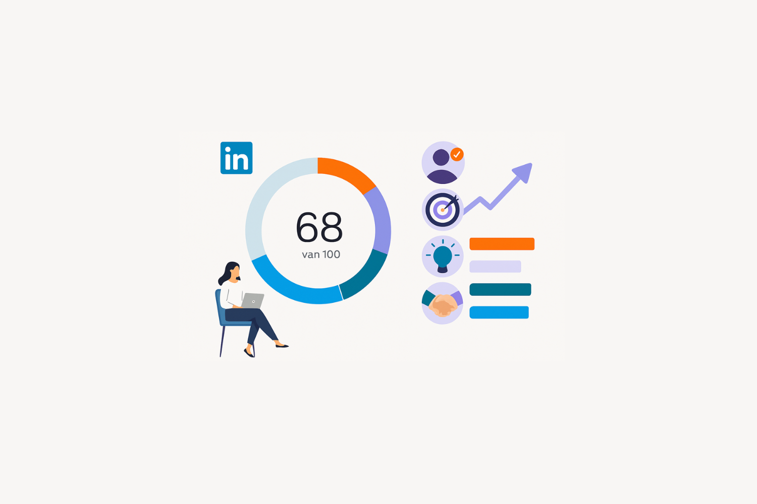 LinkedIn Social Selling Index (SSI) score dashboard