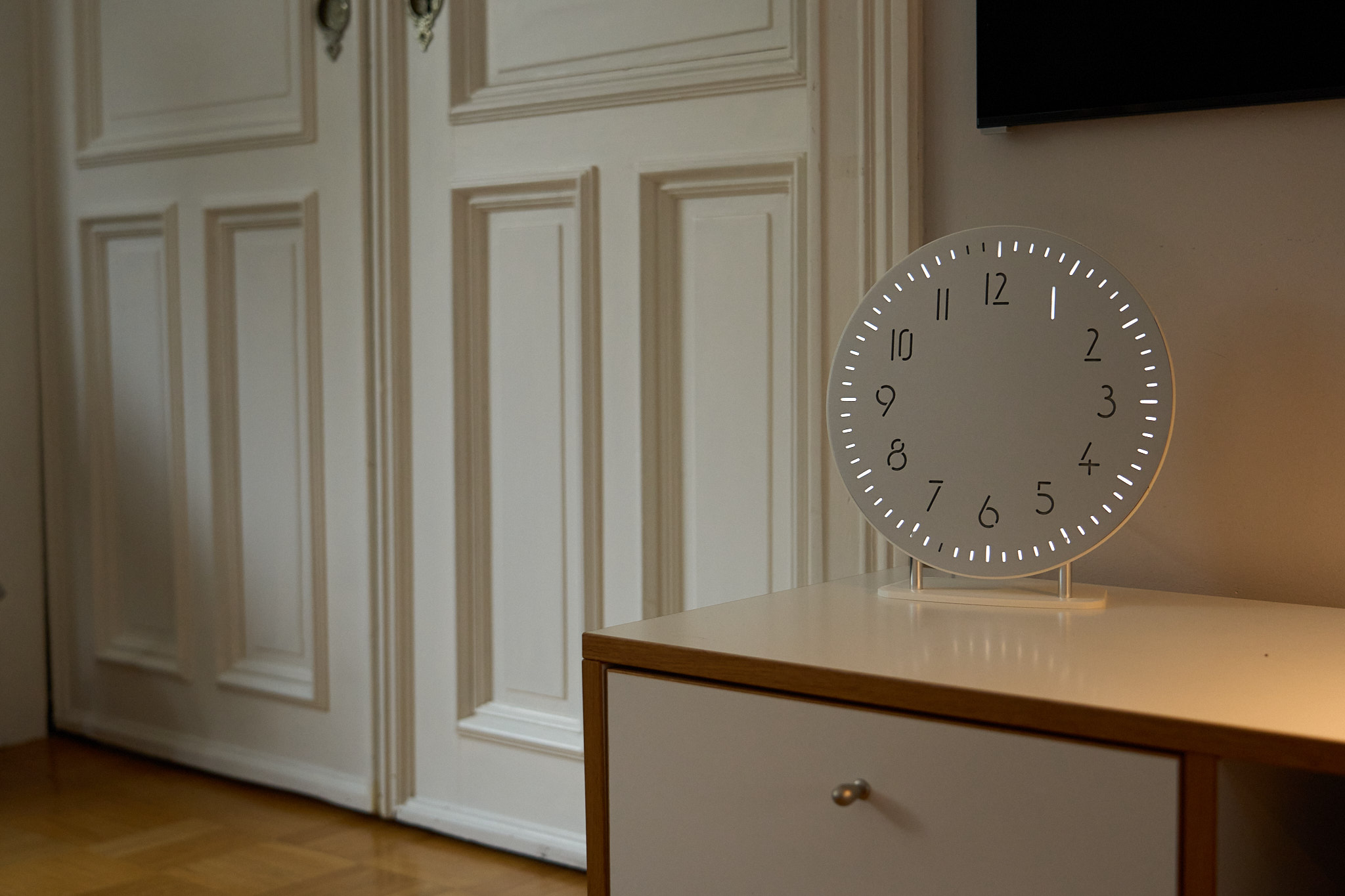 Side view of The Hamptons at night