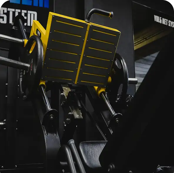 een fitnesstoestel in de fitness van personal coach Jonas Jolie.