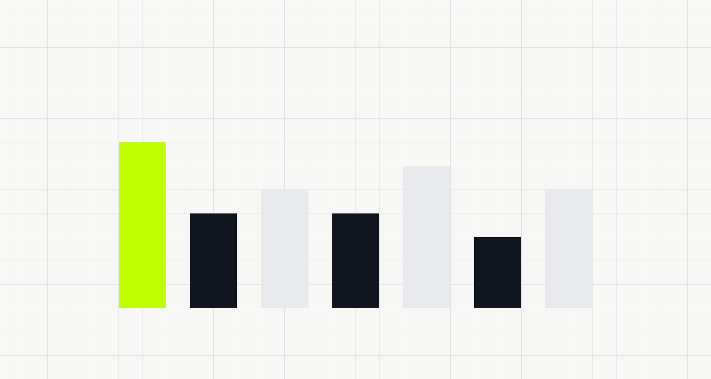 Swiss grid graphic: a row of bars with the foundational one marked in Volt green