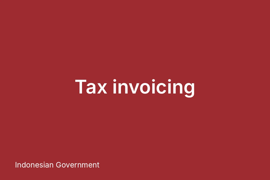 Indonesian Government Tax Invoicing