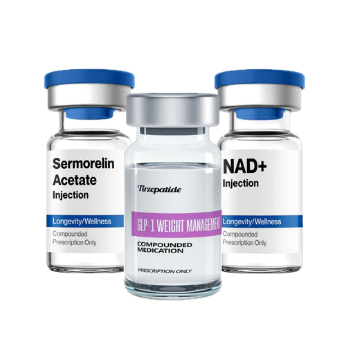 Full Stack: Weight Loss/Muscle Gain/Energy Bundle (Tirzepatide & Sermorelin & NAD+)