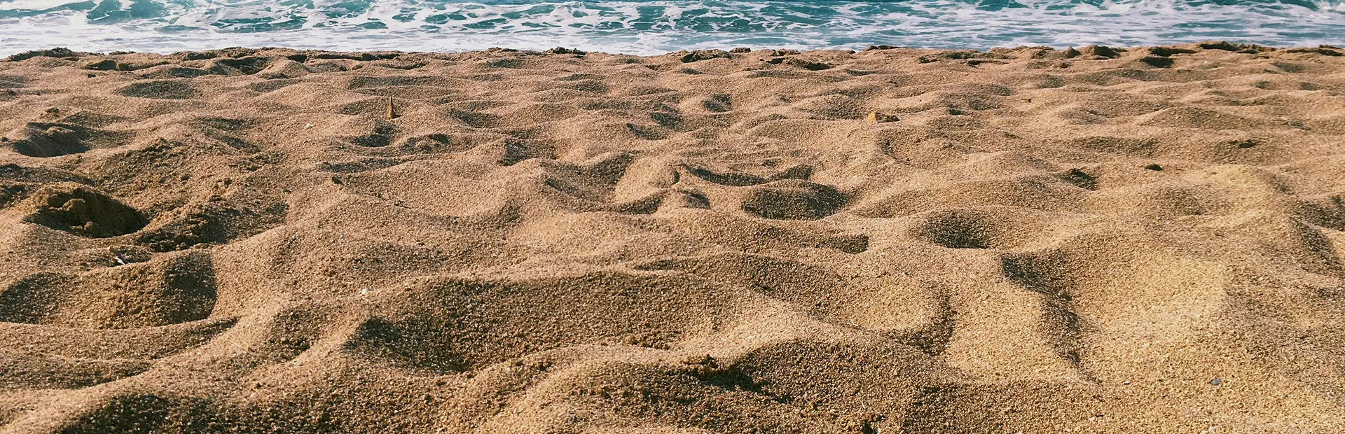 Nahaufnahme von einem Strand in Büsum