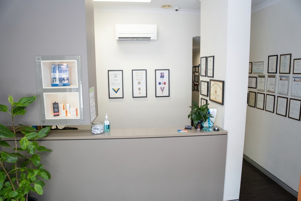 Reception area at Dental Seasons dental clinic, Brighton Road Sandgate