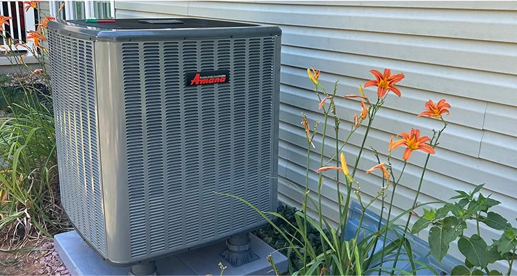 Amana outdoor AC unit.
