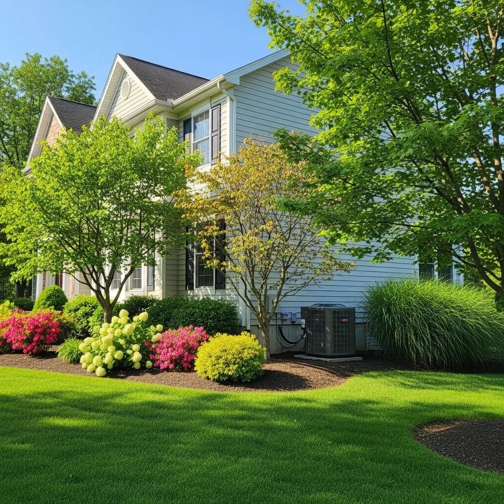 Manheim home shaded by trees to improve HVAC efficiency