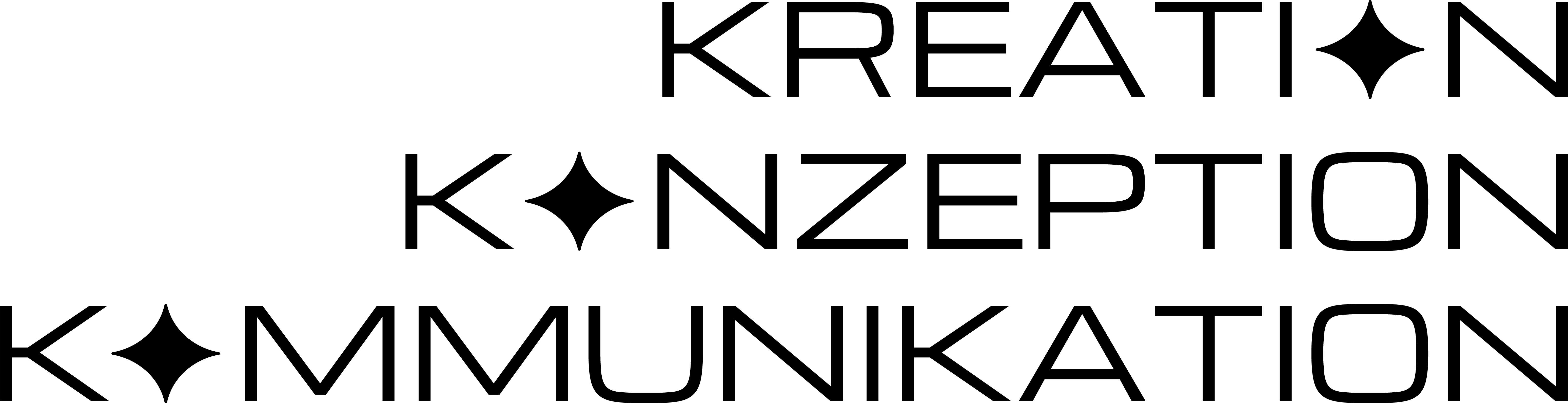 KREATION, KONZEPTION, KOMMUNIKATION.