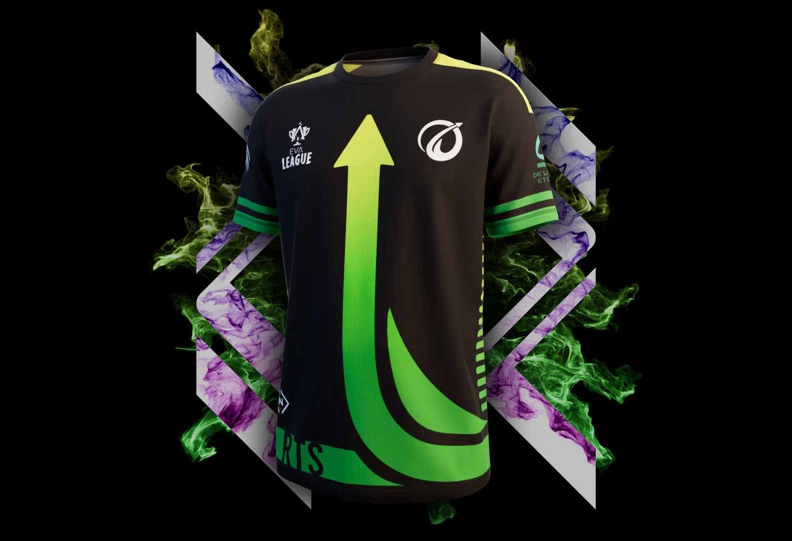 Maillot esport de la team RTS background foncé