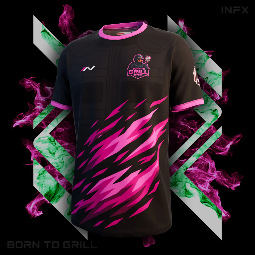 Maillot esport de la team BTG rose