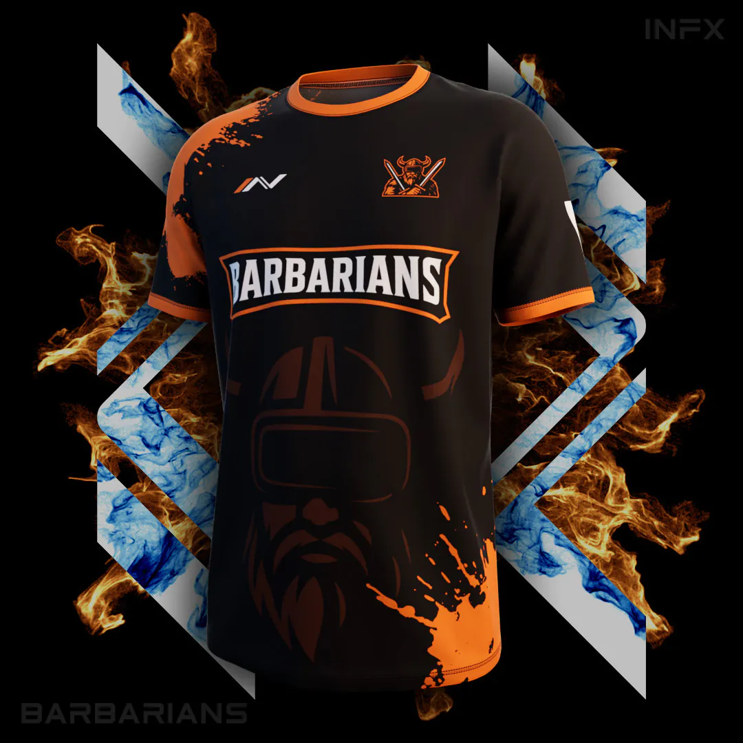 Maillot esport personnalisé de la team Barbarians