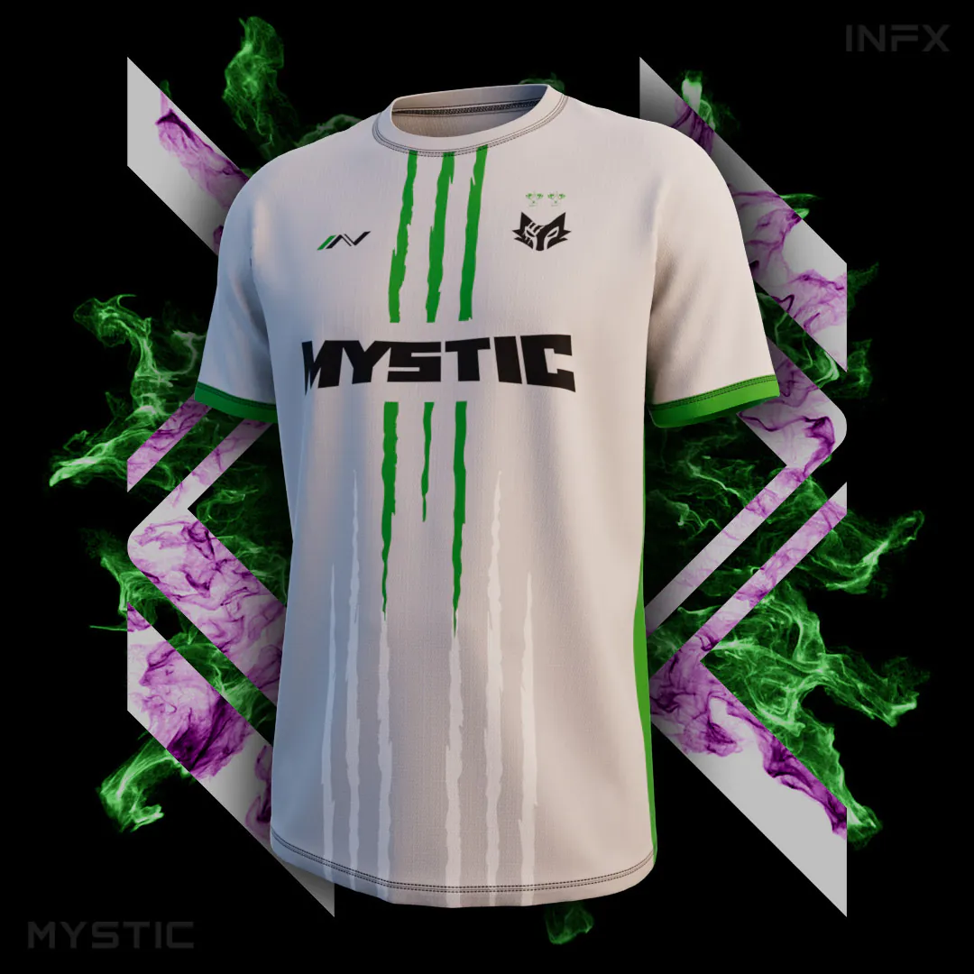 Maillot esport personnalisé de la team Mystics Blanc