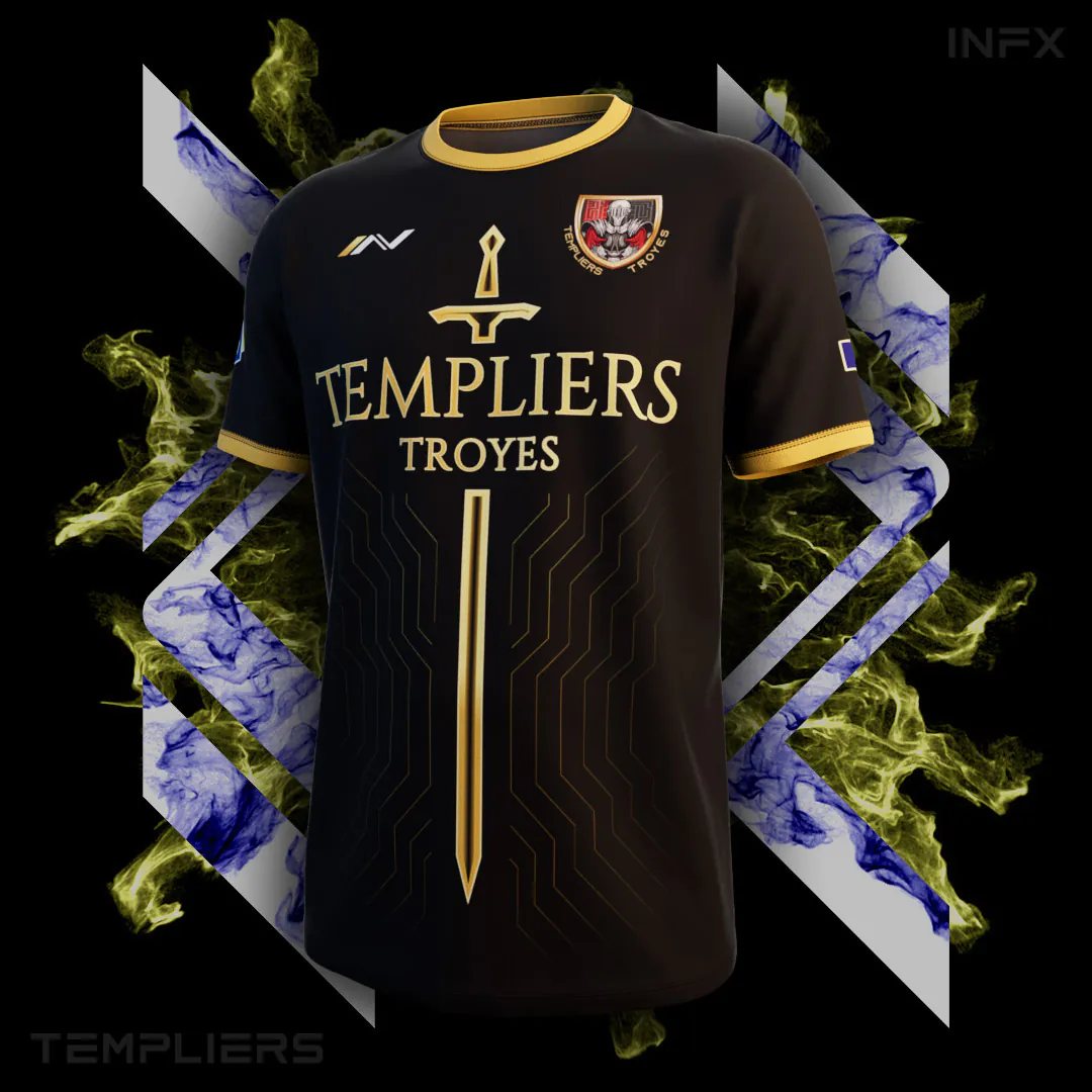 Maillot esport personnalisé de la team Templiers