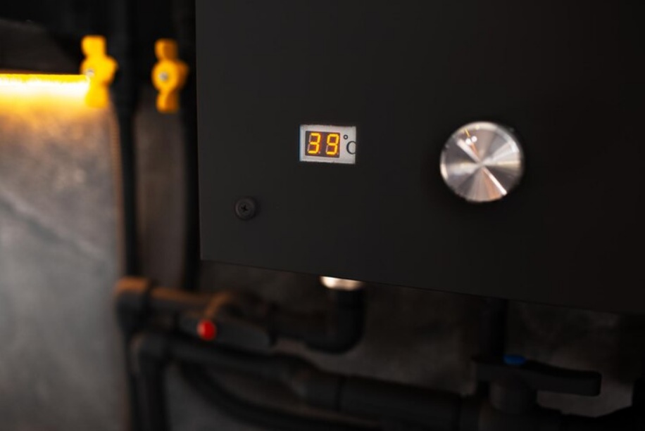 Digital temperature display showing 89 degrees on a black device panel