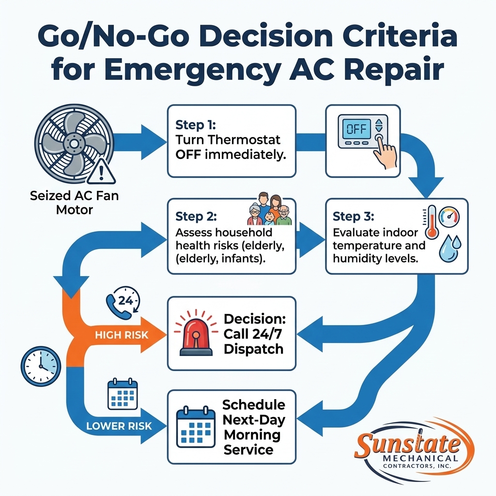 Go/No-Go Decision Criteria for Emergency AC Repair