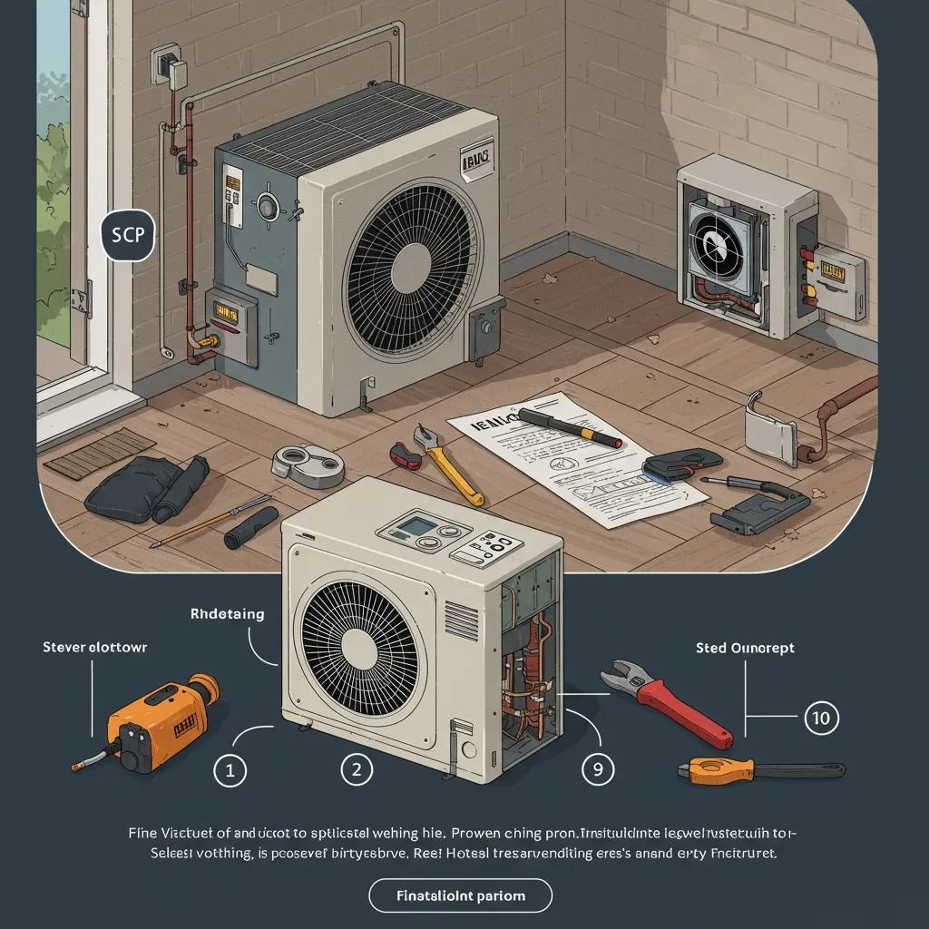 Technician conducting a home assessment for heat pump installation, showcasing the installation process