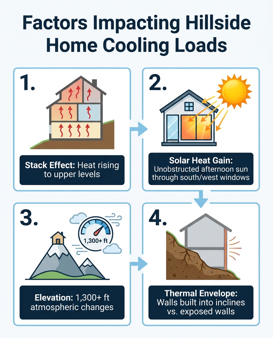 Factors Impacting Hillside Home Cooling Loads